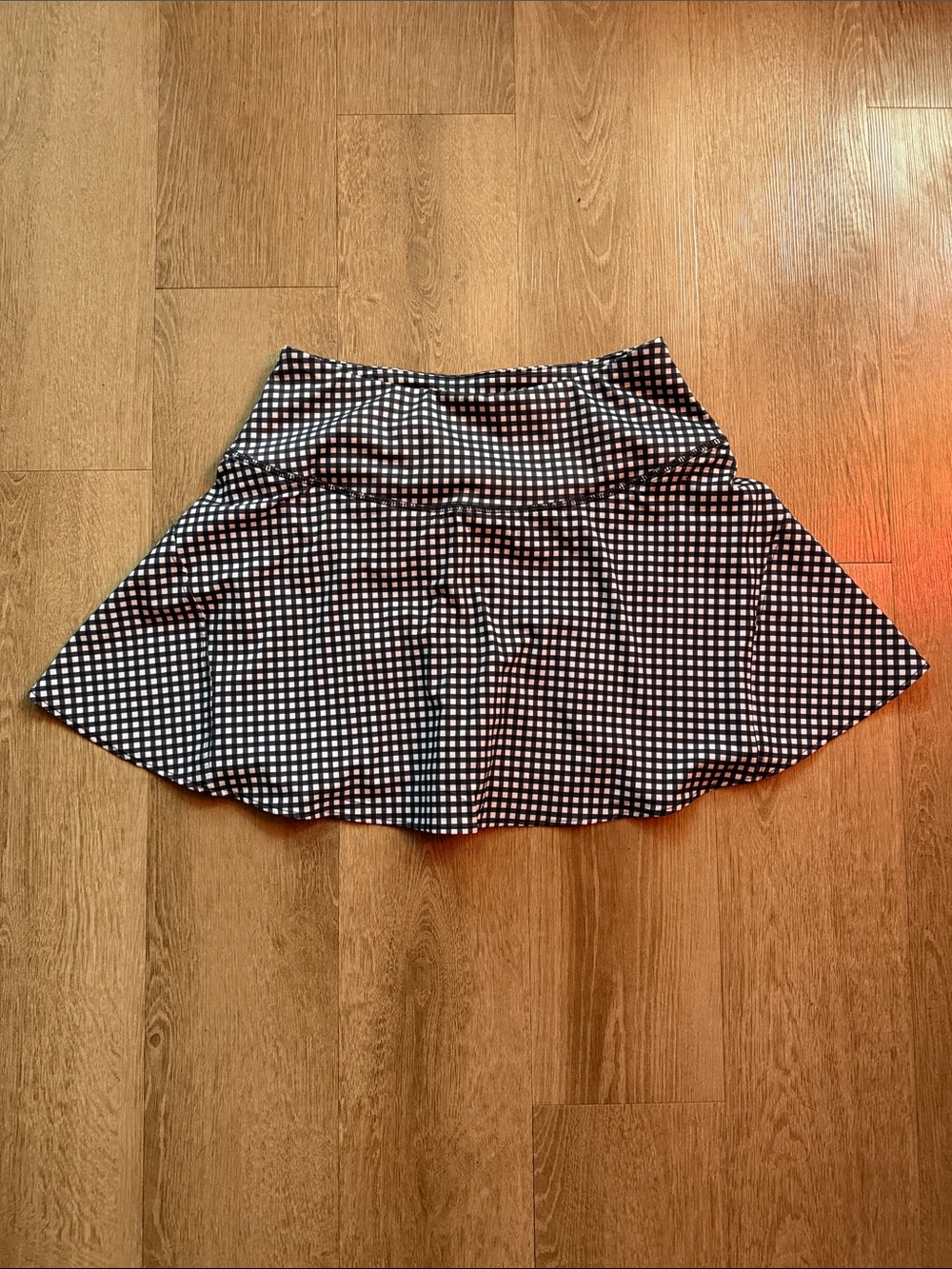 Avia Black and White Gingham Skater Skirt